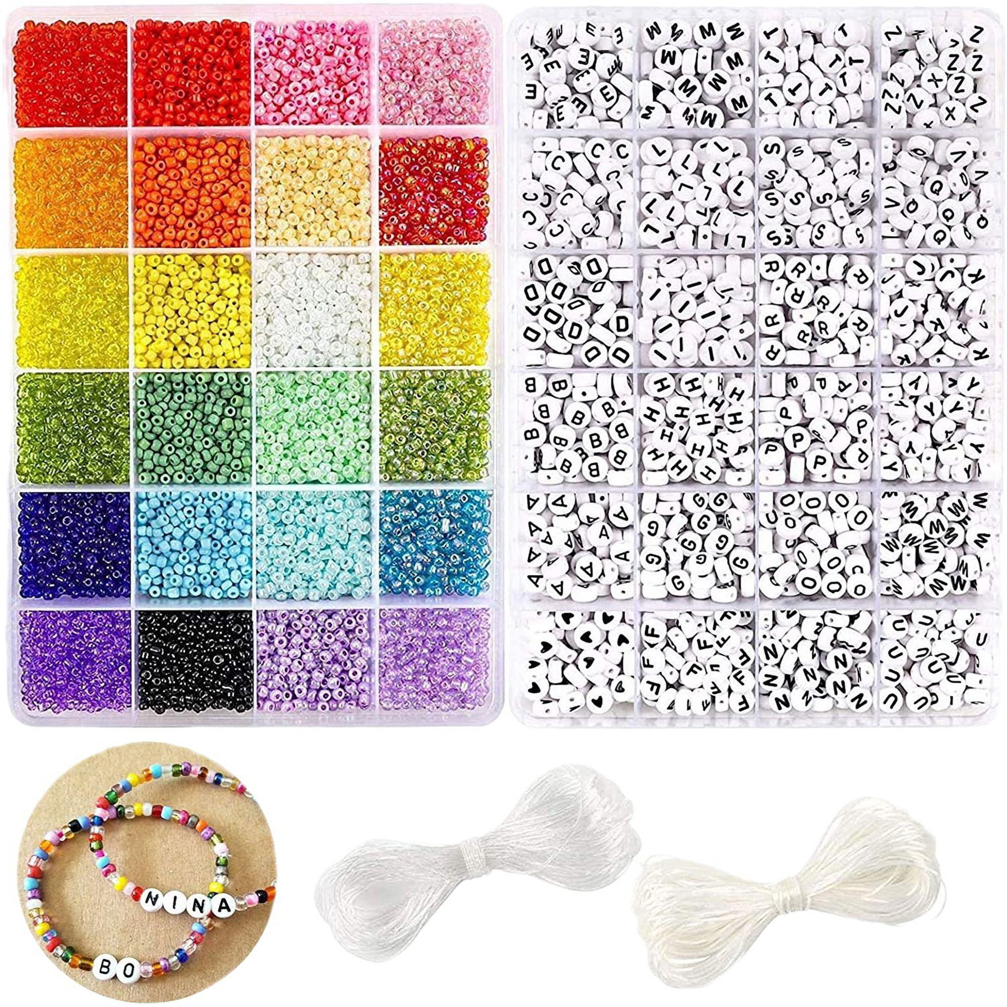 Glass letter beads hot sale
