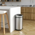 thumbnail image 5 of SensorCan 13 Gallon Stainless Steel Touchless Trash Can with AbsorbX Odor Filter and Removable Wheels, 5 of 7