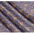 thumbnail image 3 of Soimoi Purple Cotton Cambric Fabric Leaves & Azalea Floral Fabric Prints By Yard 42 Inch Wide, 3 of 7