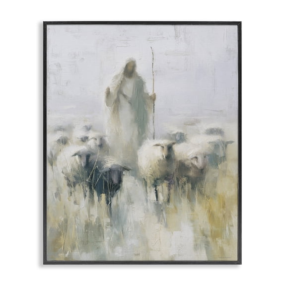 Stupell Industries The Gentle Guide Shepherd Black Framed Giclee Art, design by Svetlana Aleynikova