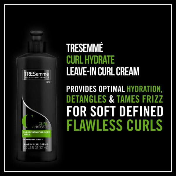 Tresemme Detangling Frizz Control Leave-In Curl Styling Cream with Coconut oil, 10.2 fl oz