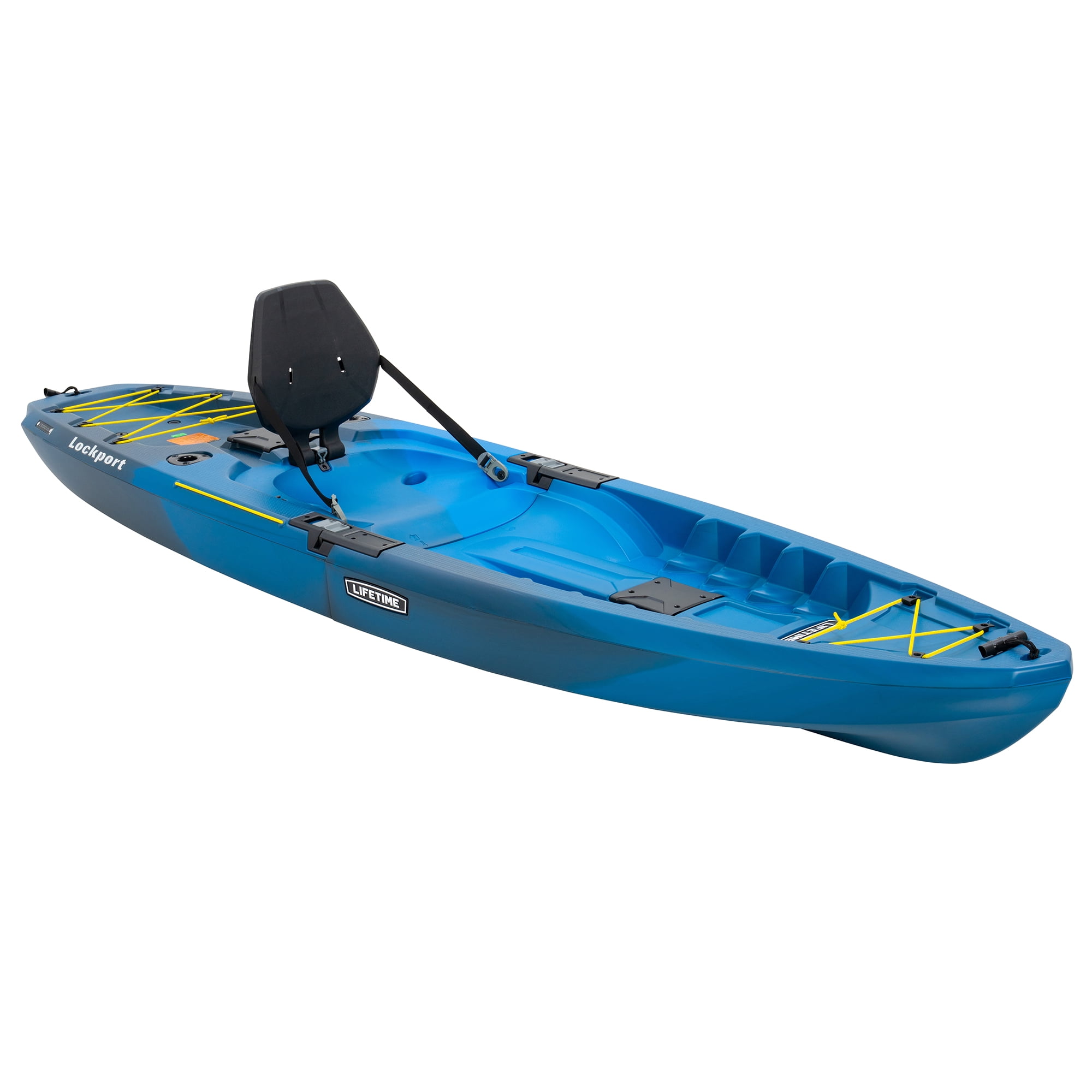 Lockport Modular Sit-On-Top Fishing Kayak, 9 ft. 4 in., Azure Fusion, 2-Piece Portable Design with Paddle and Adjustable Backrest