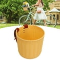 thumbnail image 1 of Panier de Vélo, Panier avant de Guidon de Vélo Multifonction Simulation en Osier Forme Ronde Grande Capacité Paniers de Vélo, 1 of 7