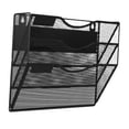 thumbnail image 2 of Archivador de malla de pared, revistero, organizador de archivos vertical de metal multiusos de 3 para oficina y hogar., 2 of 8