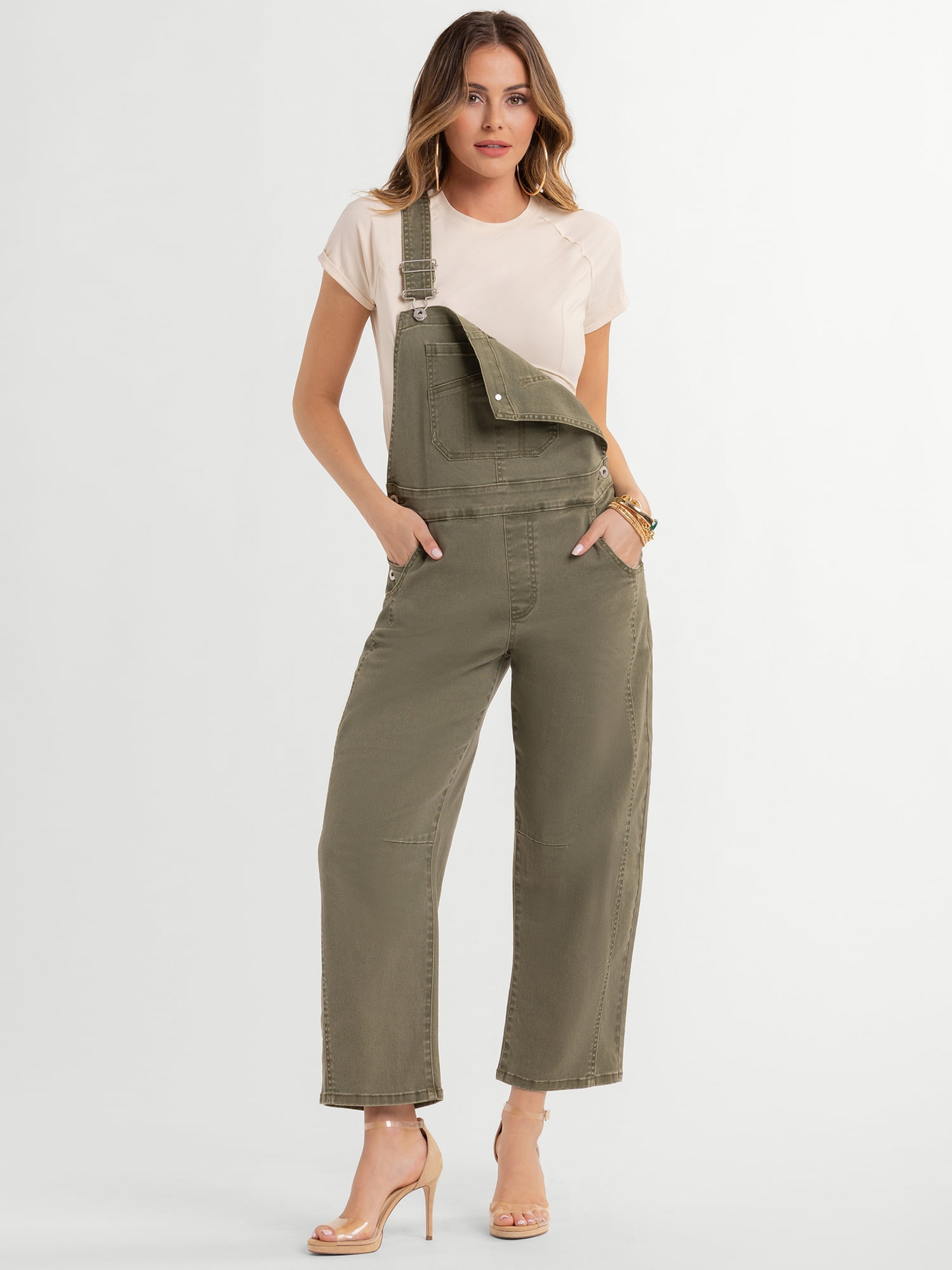 Jessica Simpson Women's Overall Barrel Leg, Sizes XS-XL