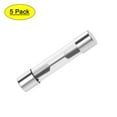 thumbnail image 1 of Uxcell 0.24'' x 1.26'' 10A 32V Fusibles de cartucho automotriz de reemplazo de vidrio tono plateado 5pcs, 1 of 5