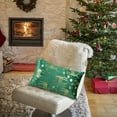 thumbnail image 2 of ​Christmas Deer Lumbar Pillow Cover, Rectangular Decorative Cushion Case with Invisible Zipper, Super Soft Holiday Decor for Sofa Bed Living Room​​ Green, 2 of 6