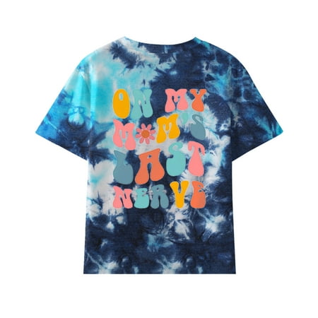

On Moms Last Nerve Funny Toddler Boys Girls Shirt Last Nerve Shirt Mothers Day Gift Tie Dye Trendy Kid Shirt Kid T Shirt Funny Youth Shirt Top
