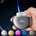 thumbnail image 3 of Metal Torch Lighter, UFO Design Windproof Refillable Butane Jet Blue Flame Lighter, Made of Zinc Alloy with Adjustable Flame, Easier to Use for Better Experience(Not Included Butane), 3 of 9