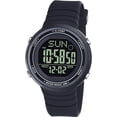thumbnail image 1 of Reloj deportivo negro para mujer, relojes digitales para mujer, pantalla LED resistente al agua hasta 5 ATM, retroiluminación al aire libre, 1 of 4