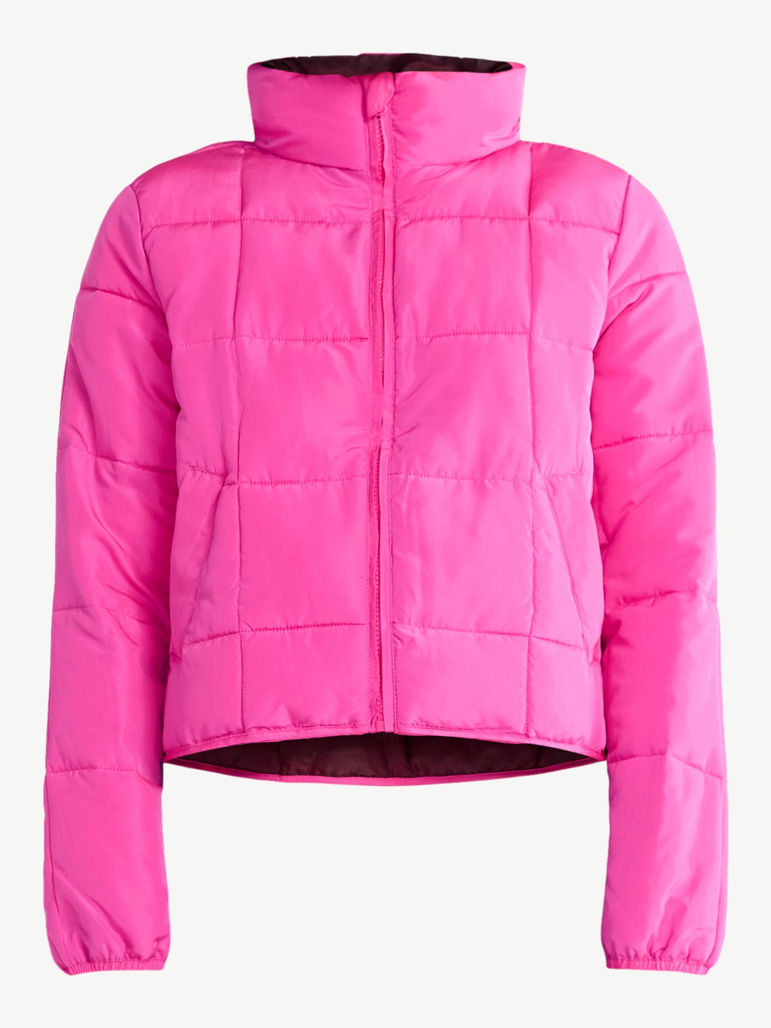 No Boundaries Packable Puffer Jacket, Women's and Women's Plus Sizes XS-4X