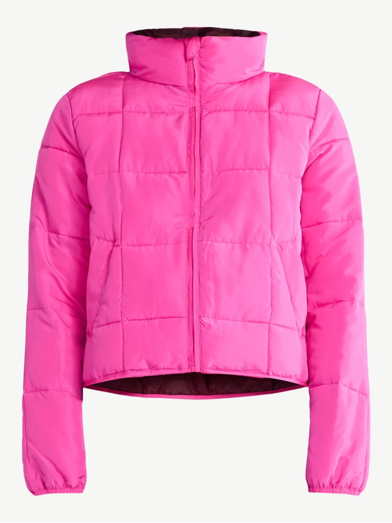 No Boundaries Packable Puffer Jacket, Women's and Women's Plus