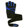 thumbnail image 7 of Weightlifting Gloves with Integrated Wrist Wrap Support Half Finger Body Building Gym Glove Blue X-Large, 7 of 7