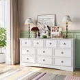 thumbnail image 4 of LGHM 10 Drawer Dresser for Bedroom, Dresser TV Stand, Chest of Drawers for Storage and Organization, White, 4 of 10