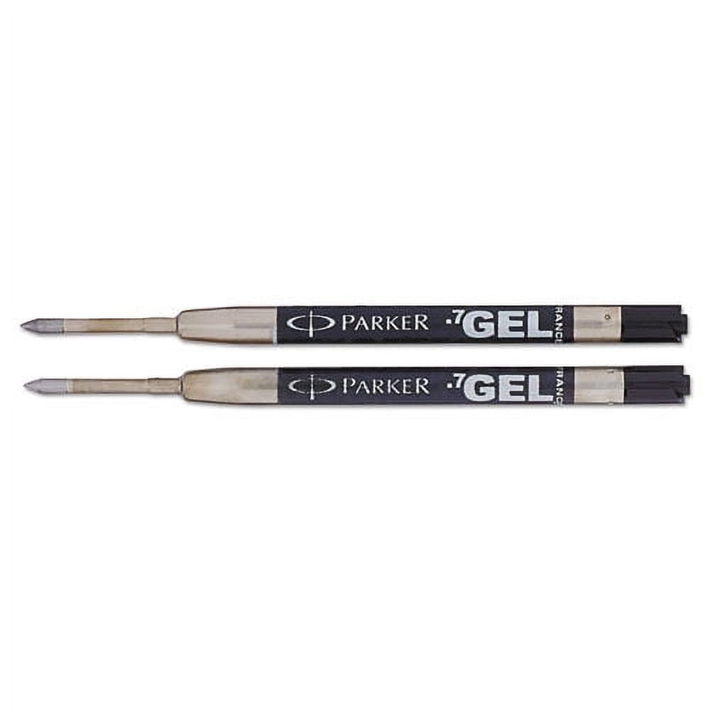 Refill for Parker Retractable Gel Ink Roller Ball Pens, Medium Conical Tip, Black Ink, 2/pack | Bundle of 5 Packs