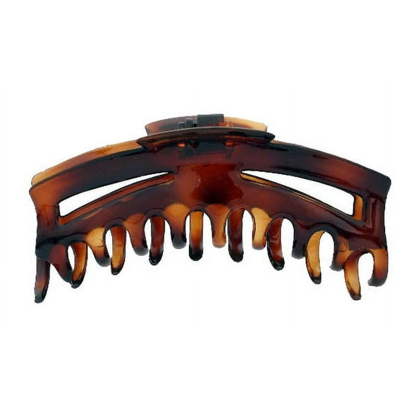PINZA PARA EL CABELLO CARAVAN® CON MUELLE PATENTADO PLANA Y GENIAL GRANDE EN CONCHA DE TORTUGA