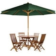 thumbnail image 1 of All Things Cedar Ensemble de Table Pliante Octogonale en Teck de 4 Pi à 6 Pcs avec Parasol Vert, 1 of 2