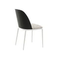 thumbnail image 5 of LeisureMod Tule Mid-Century Modern Dining Side Chair with Suede Seat and White Powder-Coated Steel Frame, Set of 2, 5 of 10