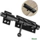 thumbnail image 2 of Heavy Duty Slide Gate Latch Bolt Safety Door Lock With Padlock Hole, 304 Stainless Steel Matte Black, 6 Inch 160mm Length, 14mm Dia. (8 Inch (200mm), 2 of 5