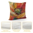 thumbnail image 4 of Wuche  Throw Pillow Covers Oil Painting Pretty Poppy Flower Cushion Pillow Case Home Decor Pillowcase, 4 of 5