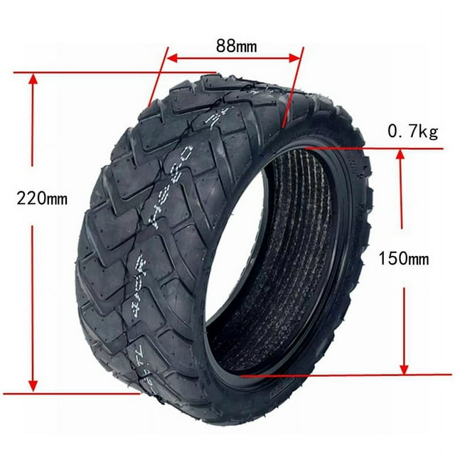 Pneu Tubeless 80/60-6 Résistant à l'Usure pour Trottinette Électrique Mini Kime Avt pour Tous Ces Modèles