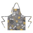 thumbnail image 2 of Dog Paw and Bone Apron-Garden Aprons for Women with Pockets-Cotton Linen Waterproof Kitchen Cooking Gardening Aprons Adjustable for Kitchen,Cooking,BBQ and Salon 33x27 Inch, 2 of 7