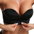 thumbnail image 2 of Women Strapless Bra Women Super Push Up Bra Sexy Lingerie Invisible Brassiere Front Closure Bras Underwear For Dress, 2 of 7