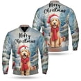 thumbnail image 3 of Merry Christmas Goldendoodle Enjoys Woofmas Winter Xmas Holiday All Over Print 3D Baseball Jacket Doodle Dog Lover Gifts Idea Bomber Jacket Softball - 02022, 3 of 6