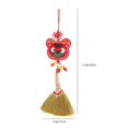 thumbnail image 1 of Tiger Head Broom Pendant for Decor 1Pcs Red Zodiac Hanging Ornament, 1 of 3