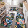 thumbnail image 2 of Pioneer Flower Floral Print Pattern Kitchen Rugs Sets Of 3,Kitchen Runner Rugs Non Skid Washable,Decorative Kitchen Floor Mats for Kitchen,Sink,Laundry,17"x30"+ 17"x47" + 17"x59", 2 of 6