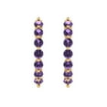 thumbnail image 3 of 0.7Ct Brilliant Round Cut Hoop Alexandrite 14K Yellow Solid Solid Gold Everyday Dainty Earrings Lever Back, 3 of 7