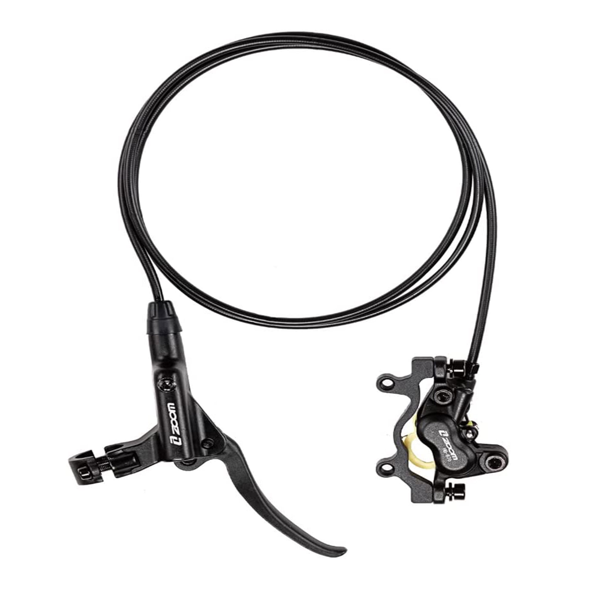 ZOOM Mountain Bike Hydraulic Disc Brakes Set 4Piston Brakes Adapter Fit EBikes/Fat Bike