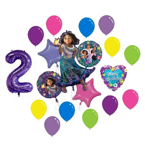 Encanto Maribel 2nd Birthday party Decorations Mylar and Latex Balloons Set