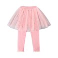 thumbnail image 3 of Ruyang Toddler Girls Leggings Star Sequin Decor Mesh Tulle Skirt Leggings Kids Elastic Waist Dance Skirt Pants School Performance Trousers, 3 of 7