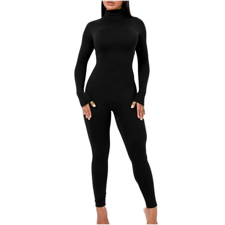 Womens Bodysuits Clearance Solid Sports Tight Bib Pants Coverall Workout Gym Lingerie Onepiece Leotard Plus Size Bras for Women  Black L