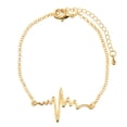 thumbnail image 2 of de de imitación para mujeres y niñas, brazalete de cristal/esmalte, joyería Oro Zulema Brazalete de pulsera de latido del corazón, 2 of 8