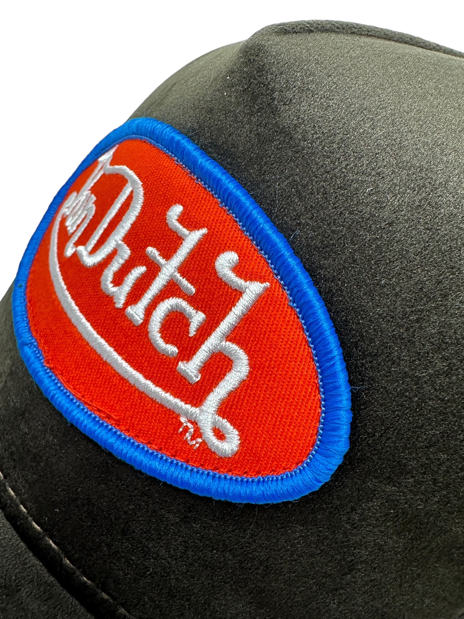 Von Dutch Trucker Hat Brown Hollywood Velvet Embroide Logo Patch Snapback Cap Von Dutch Velvet Trucker Mens Hat Brown Black VDHH0004-204  main image 3