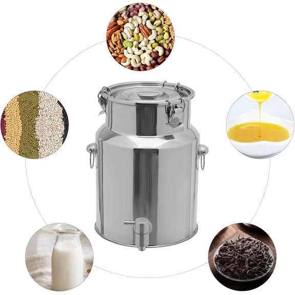 10L Stainless Steel Beverage Dispenser with Spigot, Leakproof Sealed Drink Container for Home Catering