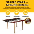thumbnail image 4 of Christmas Tree Table Cloths for 3 Foot Rectangle Tables, Xmas Pine Cones Forest Poinsettia Buffalo Plaid Patio Waterproof Elastic Fitted Tablecloths, Washable Rectangular Table Cover for Camping, 4 of 8