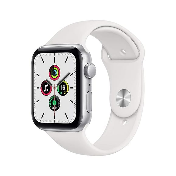 Apple Watch SE (2nd Gen, 44mm, Silver Aluminum Case with White Sport Band – 2022) – GPS - Refurbished Fair