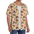 thumbnail image 2 of Fotbe ladybug and flower Print Short Sleeve Button Down Shirts for Men Casual Summer Beach Wrinkle Free Shirt-Large, 2 of 5