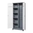thumbnail image 6 of Aukfa 72" Metal Garage Storage Cabinets, Lockable Broom Closet Storage Cabinet with Shelves for Basement/Office/Laundry Room, White, 6 of 8