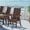 Dark Brown, variant on WestinTrends Ashore Outdoor Patio HDPE Plastic Modern Adirondack Dining Chair, Weathered Wood