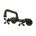 thumbnail image 1 of Kingston Brass KS213ORB Double Handle Wall Mount Kitchen Faucet, 1 of 4