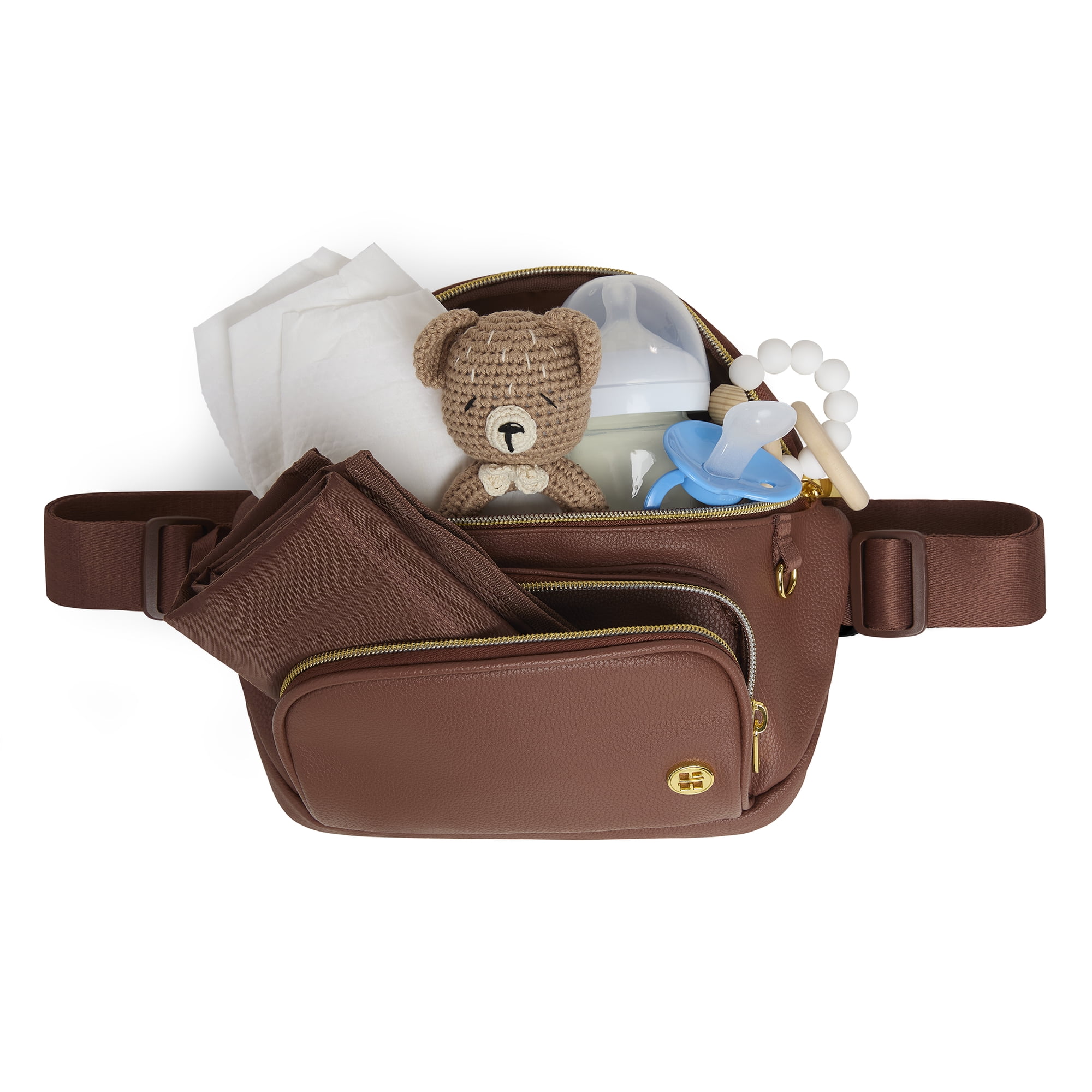 Huggies Cross Body Diaper Bag, Cognac