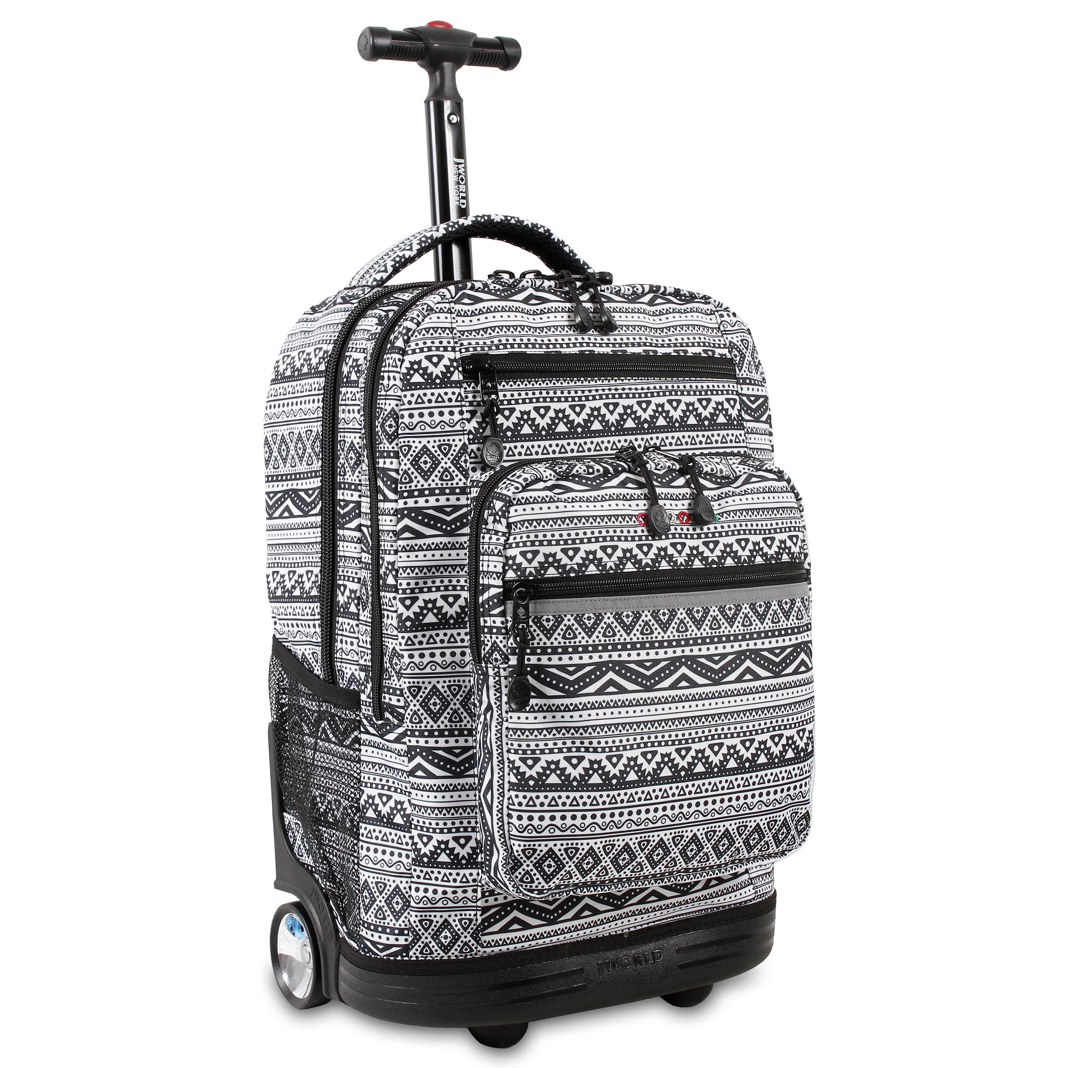 Photo 1 of ****************MISSING 1 WHEEL******************
J World Sundance Laptop Rolling Backpack - Geometric