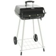 Expert Grill 17.5" Square Steel Charcoal Grill with Wheels, Black