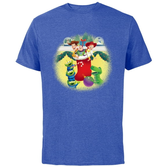 Disney PIXAR Toy Story Woody, Jessie, Buzz & Aliens Holiday - Short Sleeve Cotton T-Shirt for Adults - Customized-Royal Heather