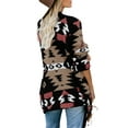 thumbnail image 3 of Bohemian Print Women Loose Casual Sweater Cardigan Coat, 3 of 5