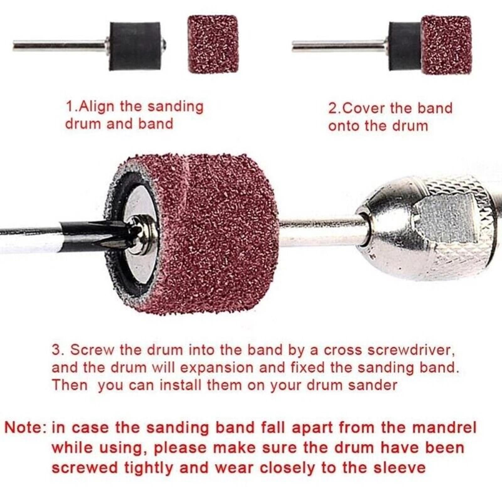 JIAHAOO 6 Grit Rotary Tool Sanding Bands Set 384 Pcs for Dremel and Similar Tools Sanding Carving Polishing